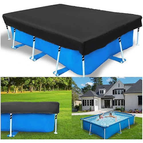 Capa protetora resistente para piscina retangular acima do solo, 400 x 211 cm, com material reforçado, resistente a rasgos e ao desbotam 1
