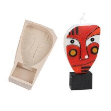 (2) Artistic Face Silicone Mold DIY Expressiion Candle Soap Mould Accessory for Handmade Aromatherapy Plaster Resin Moulds