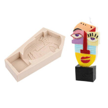 (4) Artistic Face Silicone Mold DIY Expressiion Candle Soap Mould Accessory for Handmade Aromatherapy Plaster Resin Moulds