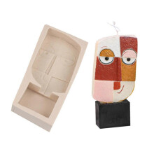 (3) Artistic Face Silicone Mold DIY Expressiion Candle Soap Mould Accessory for Handmade Aromatherapy Plaster Resin Moulds
