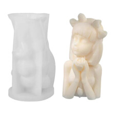 (style 2) Diy Handmade Little Girl Portrait Ornament Silicone Mold Scented Gypsum Ornaments Drop Glue Resin Mold for Decoration