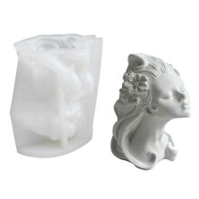 (style 1) Diy Handmade Little Girl Portrait Ornament Silicone Mold Scented Gypsum Ornaments Drop Glue Resin Mold for Decoration
