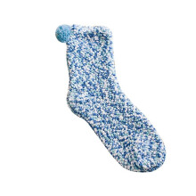 (Light Blue) Fall / Winter Warm Socks Coral Fleece Sweet Colorful Female Casual Socks Home Socks Cake Sleep Socks
