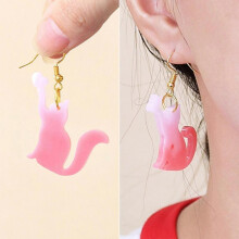 (3) Handmade Pendant Molds Cats Earrings Silicones Mould Jewelry Making Molds Epoxy Resin Molds with Hole Craft Supplies