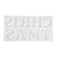 (christmas C) Christmas Pull Flag Letters Epoxy Resin Mold Party Supplies Decorations for Banner Silicone Mould DIY Crafts Jewelry Cas