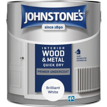 Johnstones Interior Wood & Metal Quick Dry Primer Undercoat Paint 2.5l Brilliant White