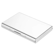 Kreditkartenetui, Ausweishalter aus Edelstahl mit Sicherheitsverschluss, RFID-Blockierung, schlankes Design, Visitenkartenorganizer für Damen und