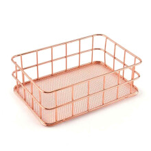 Wire Mesh Organizer, Desk Drawer Countertop Freezer Storage Organizer with Classic Design Adds Elegance, Storage Organizer Basket for Cosmetics Jewelr