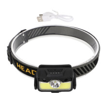 Wasserdichte LED-Stirnlampe mit LED-Leistungsanzeige, multifunktionale Stirnlampe für Camping, Wandern und Wohnmobilreisen inklusive Rotlichtmodus