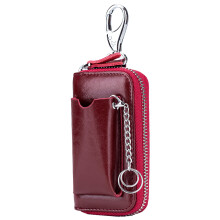 Smart Key Guardian, custodia in pelle per chiavi auto con cerniera metallica avvolgente per la massima sicurezza, portachiavi universale per auto,