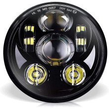 Ceannlampa LED Uiscedhíonach4Harley, Ceannlampa Gluaisrothair Babhta 5.75" le Gile Ard & Stíl Ionsaitheach, Soilsiú Glan Solas Bán Nádúrtha