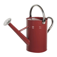 Heavy Type Metal Watering Can For Outdoor Plant-Burgundy