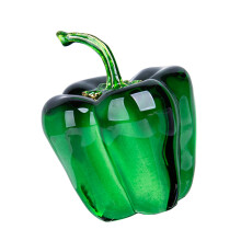 Lifelikes Peppers Glass Sculpture Modern Home-45mm green pepper