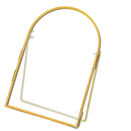 Modern Pressed Flowers Display Double Glass Photo Frame-arch
