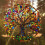 Multicolored Tree Wall Hanging Decoration 15x15cm-YKB138 4