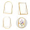 Modern Pressed Flowers Display Double Glass Photo Frame-arch 6