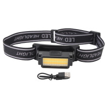 Schwenkbare, wasserdichte LED-Stirnlampe mit Bewegungssensor, wiederaufladbar, verstellbares Nylon-Stirnband, Dual-Power-Stirnlampe für Nickel