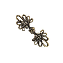 10Pcs Decorative Leaf Shape Waistband Adjusters Alloy-Bronze