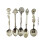 Antique Style Easy Cleaning Alloy Spoon Set 5Pcs-red bronze 4