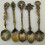 Antique Style Easy Cleaning Alloy Spoon Set 5Pcs-red bronze 6