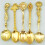 Antique Style Easy Cleaning Alloy Spoon Set 5Pcs-red bronze 7