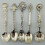 Antique Style Easy Cleaning Alloy Spoon Set 5Pcs-red bronze 5