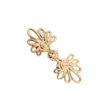 10Pcs Decorative Leaf Shape Waist Tighteners Metal-Gold