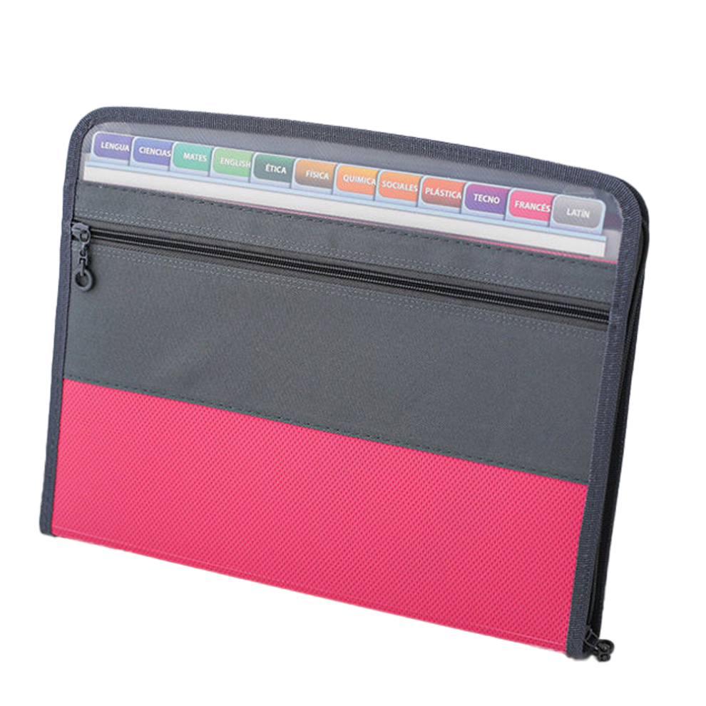 Efficient Document Organizer, Expanding File Folder With Reinforced Fabric Sides Ensuring Sturdy Construction, Waterproof Zipper Closure For Secure Tr 9486358110980