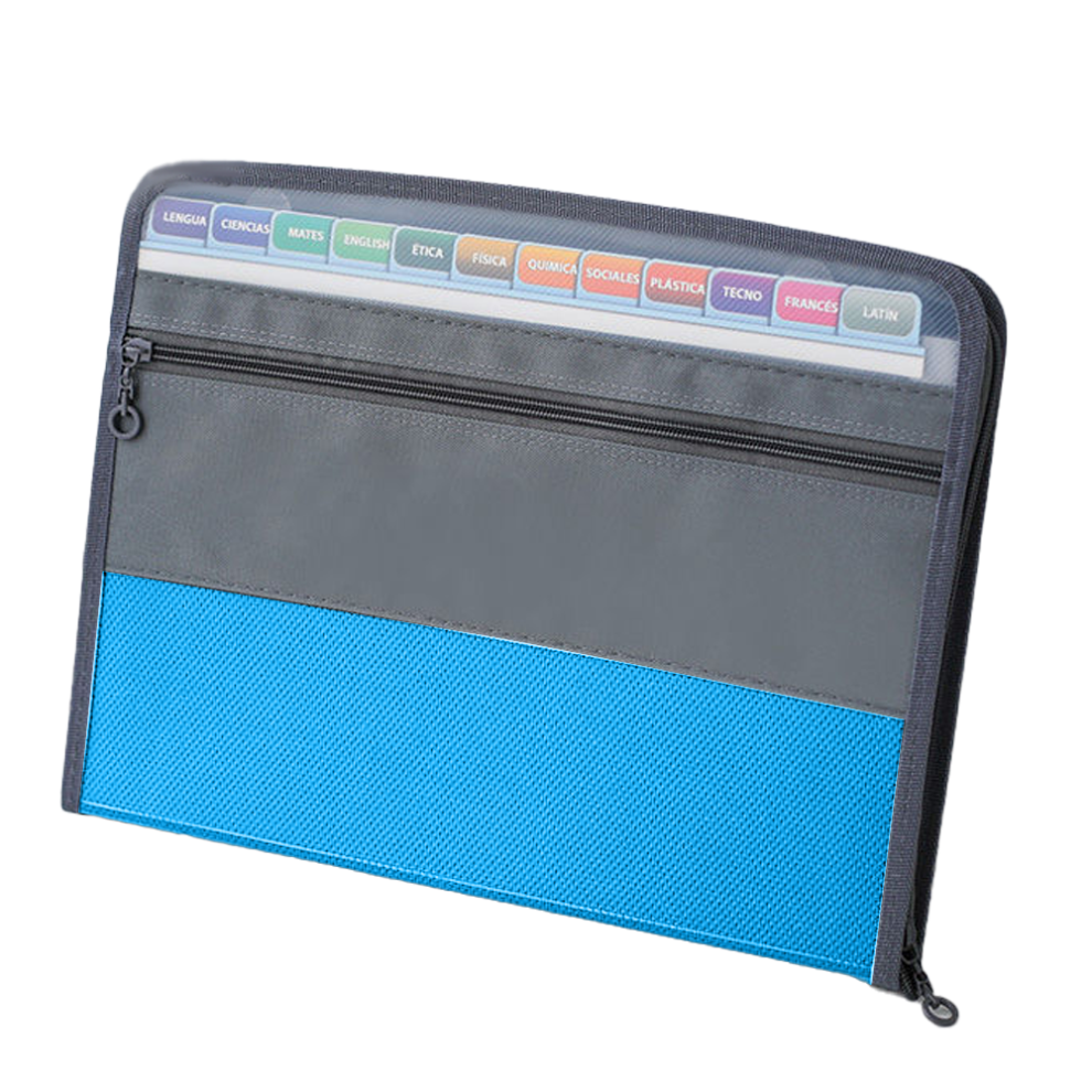 Efficient Document Organizer, Expanding File Folder With Reinforced Fabric Sides Ensuring Sturdy Construction, Waterproof Zipper Closure For Secure Tr 9486358110973