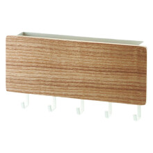 Organizador de Chaves e Suporte para Correspondências, Porta-Chaves Decorativo de Parede em Madeira Premium, Organizador de Correspondências para