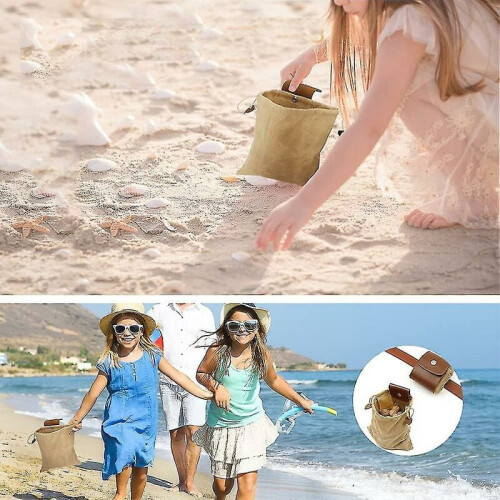 Οικολογική τσάντα αναζήτησης τροφής, από αδιάβροχο κερωμένο καμβά και δέρμα PU, 1