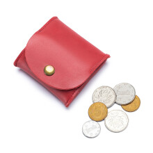 Handgefertigtes Münzportemonnaie, kompakte Größe, hochwertiges Leder, Druckknopfverschluss für einfaches Tragen