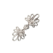 10Pcs Leaf Shape Waist Cincher Buckles Clasps Alloy-silver