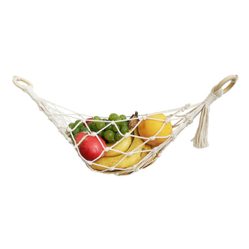 Macrame Fruit Veggies Hammock For Extra Storage Under Cabinet RV Boat