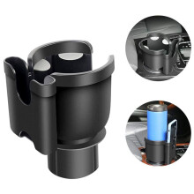 2-in-1 verstelbare bekerhouder met telefoonhouder, uitschuifbare voet, compatibel met Hydro Flasks, Yeti-mokken en grote drinkflessen, universeel