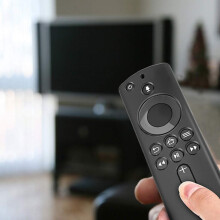 Cover antiurto con texture antiscivolo, custodia universale in silicone per telecomando Amazon Fire TV Stick 4K, fori di precisione per un accesso