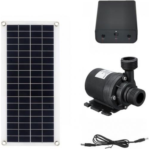 Ηλιακή αντλία νερού 50w 800l/h Dc12v συμβατή με σιντριβάνι κήπου - Χαμηλού θορύβου