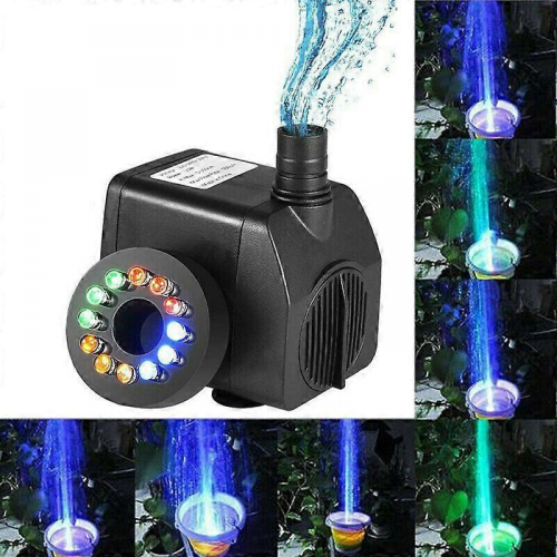 Υποβρύχια αντλία νερού με 12 πολύχρωμα φώτα LED-25W