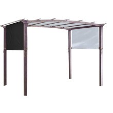 Polyester Gazebo Canopy Replacement Universal Rainproof-Black
