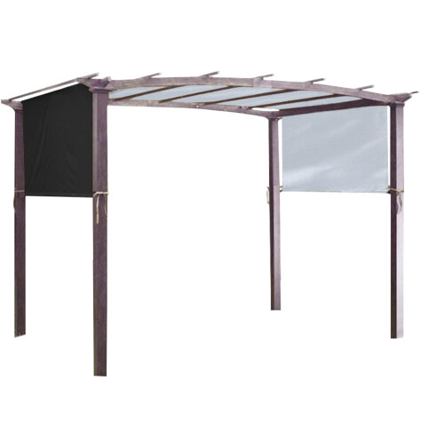 Polyester Gazebo Canopy Replacement Universal Rainproof-Black
