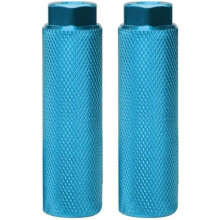 2 Pcs Blue Bike Pegs Aluminum Alloy AntiSkid BMX Pegs Fit 3/8 inch Axles