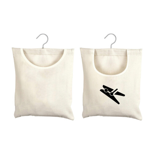 Decorative Printed Cotton Clothespin Storage-without pattern 1