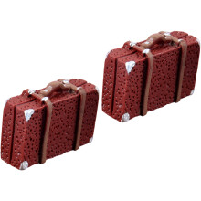 2Pcs Mini Appliance Ornaments Plastic Resin Furniture-suitcase
