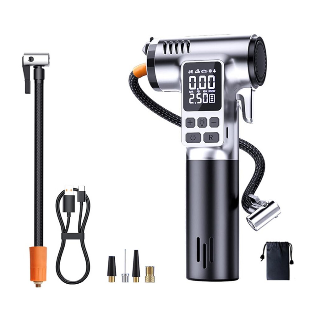 Electric Air Pump, 6In1 Car Tire Inflator With Hammer, Led Power Bank Light 9412369687203