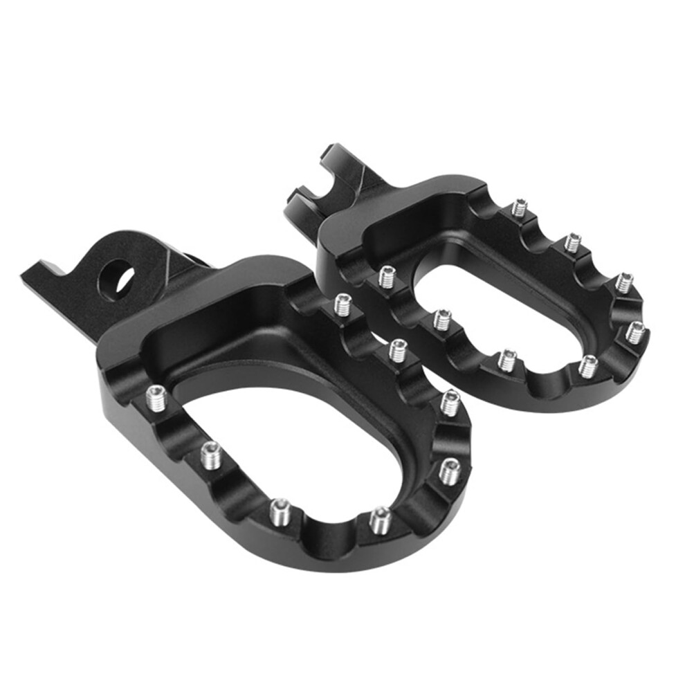 Offroads Motorcycle Dirt Bike Studded Foot Pegs Pedals Adjustable Aluminum Alloy Suitable For Enhanced Grip And Control Nonslip Motocross Pegs Black 9365049639217