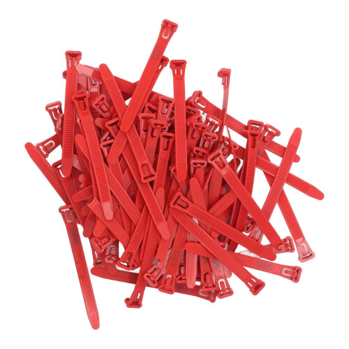 Numbered 1-100 Bird Leg Bands Plastic Flocks Identification-Red
