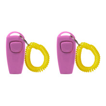 Multiuse Pet Training Clickers Whistle 2Pieces Training-Pink