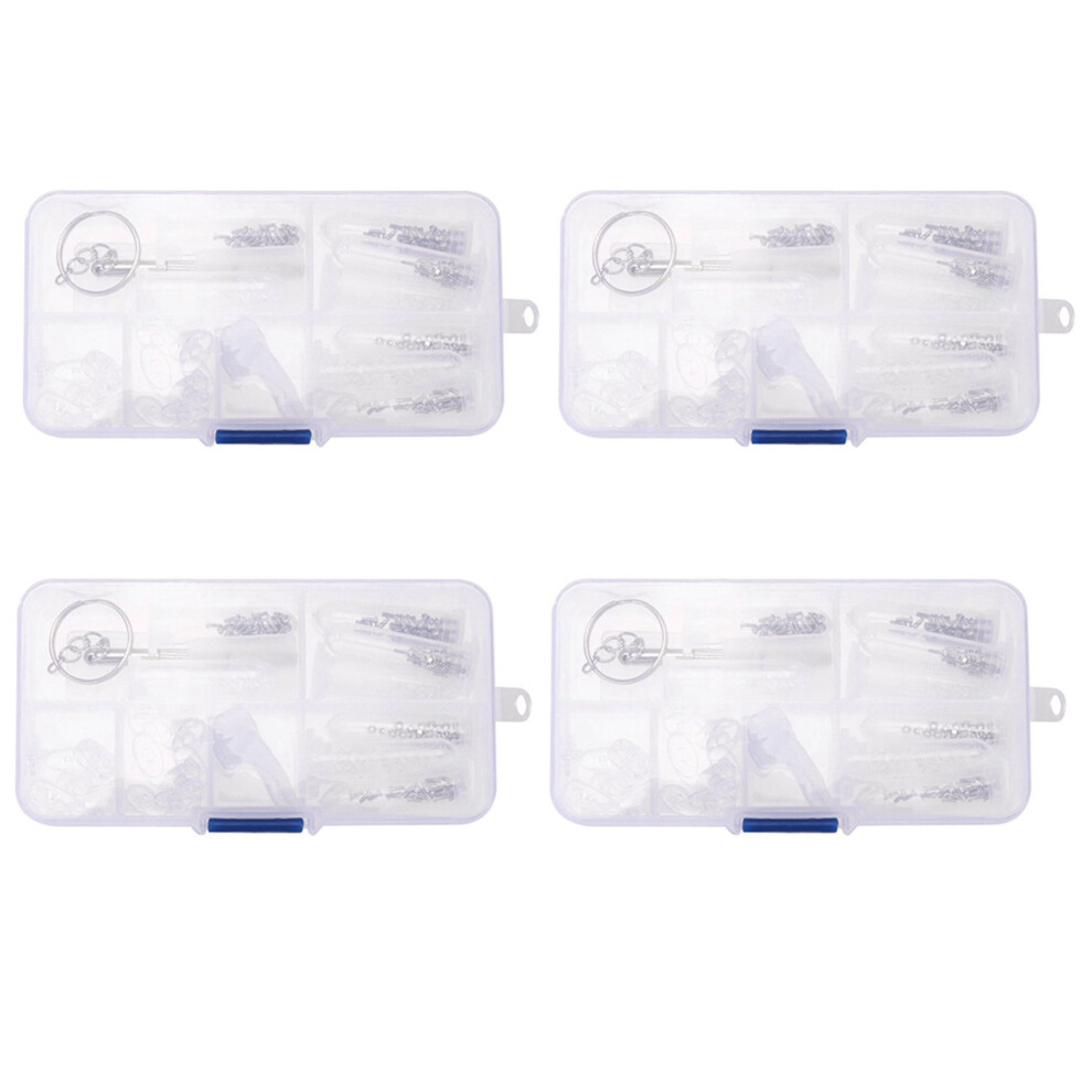 4X Optical Glasses Repair Kit Eyeglass Repair Screws Tool Box Eyeglass Sunglasses Screw Nut Nose Pad Assortment Set