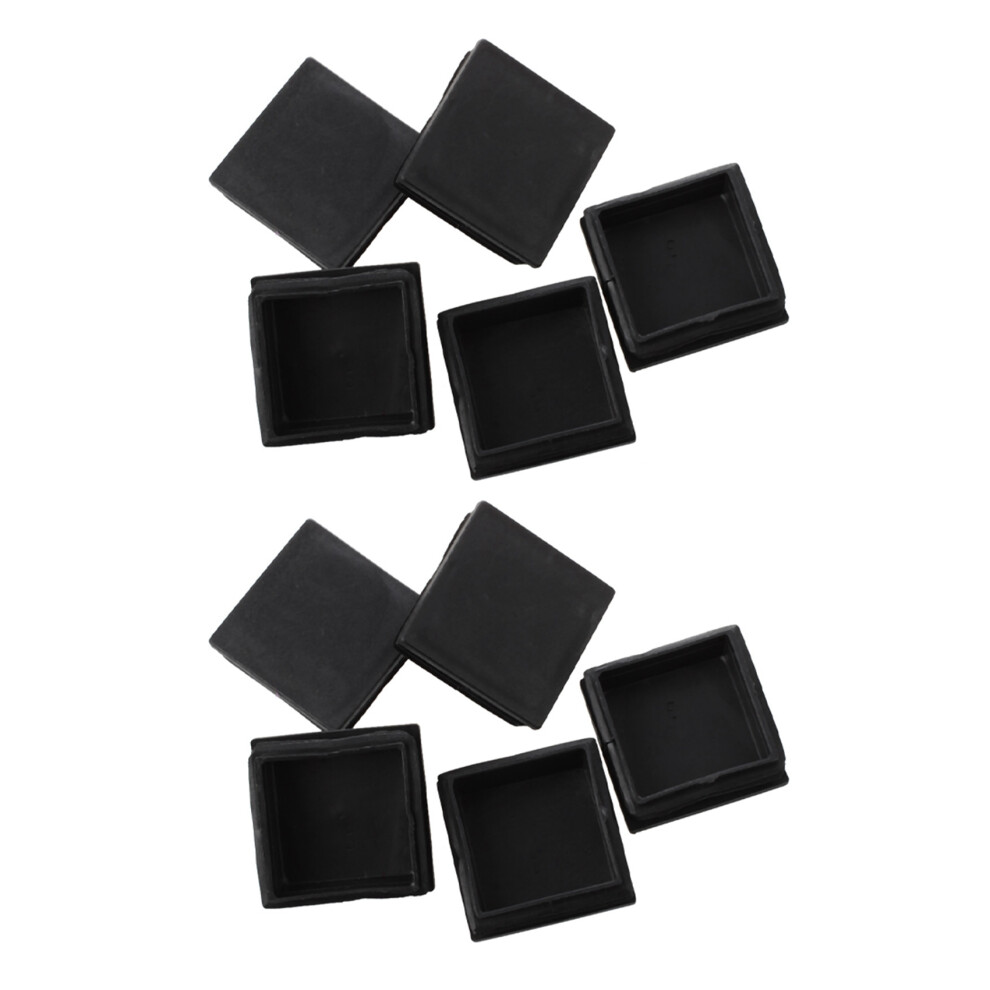 10 Pcs Plastic Square Blanking End Caps Tubing Tube Inserts 50Mm X 50Mm 4711122505279