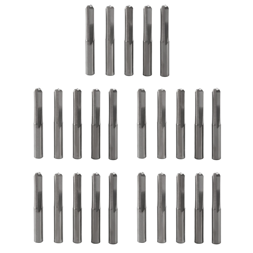 25Pcs 6Mm 22Mm Double Edged Straight Router Bits Straight End Milling Cutter 2 Flutes Cnc Cutting Straight Slot Bit 4713011234437